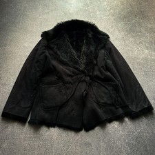 Cappotto shearling nero collo