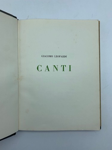 Giacomo leopardi canti - giacomo, leopardi,