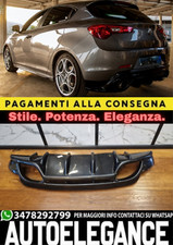 ⭐0405 DIFFUSORE ADATTO PER ALFA ROMEO GIULIETTA LOOK QUADRIFOGLIO NERO LUCIDO⭐