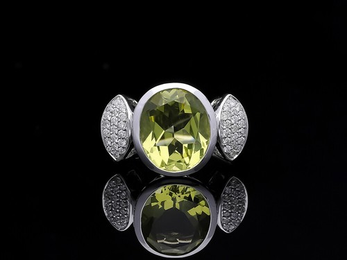 Anello diamante - 4,87, ct.