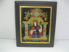 Antico quadro antico su vetro
