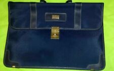 Valigetta/Borsa 24 ore professionale Samsonite in pelle e tessuto - colore blu 