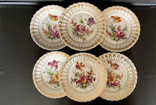 Antico servizio in porcellana 6 piatti da dolce. Bauer Pfeiffer dec Ludwigsburg