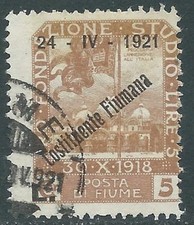 1921 FIUME USATO COSTITUENTE