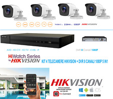 KIT HIKVISION KIT TELECAMERE VIDEOSORVEGLIANZA 4 TVCC DVR 8 CANALI
