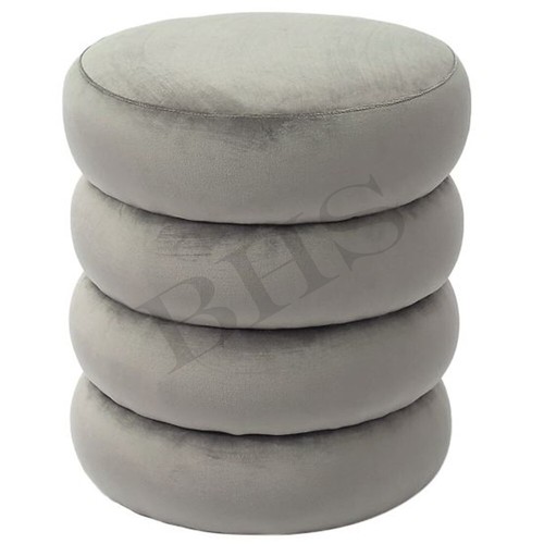 Pouf velluto color grigio - color,