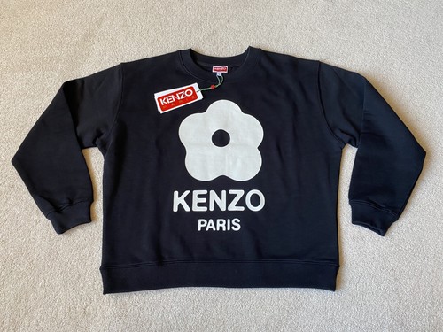 Felpa kenzo flower logo nera - flower,