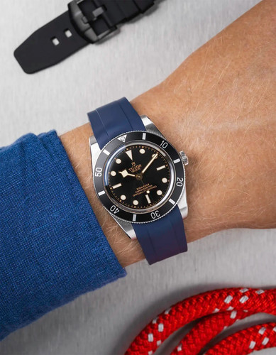 Cinturino gomma mm - gomma, blu