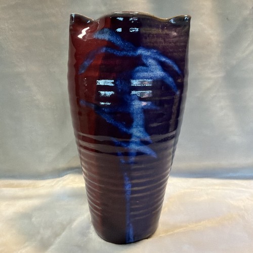 Vaso smaltato vintage viola - , e