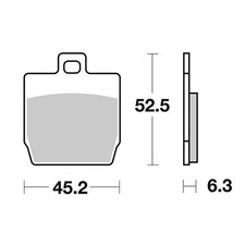 COPPIA PASTIGLIE FRENO SBS 145HM per QUADRO Qooder 4 400 2019-2020