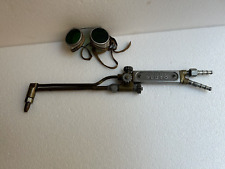 CANNELLO CON OCCHIALINI  SALDATURA E TAGLIO ACETILENE OSSIGENO OLD WELDING TORCH