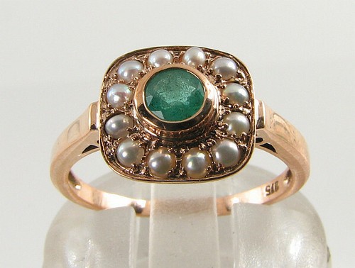 Anello art deco 9ct - anello,