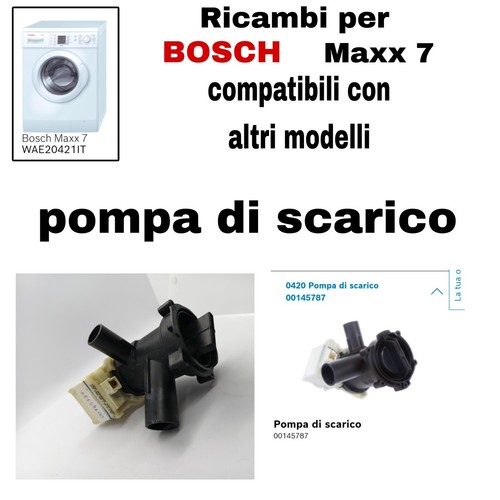 Pompa scarico lavatrice bosch - scarico,