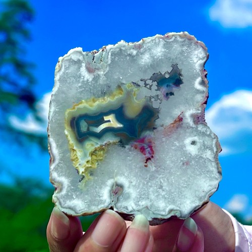 Fetta geode agata pizzo - geode,