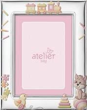 CORNICE PORTAFOTO IN ARGENTO PORTA FOTO BIMBA ROSA ATELIER M 1031 9X13 R