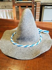 Tedesco Oktoberfest Baviera Grigio Cappello grigio Feltro Costume tiroleseMonaco