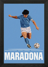 Poster Maradona con cornice