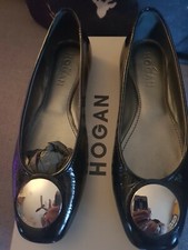 Hogan ballerine nere vernice TG 36 con scatola usate 1 volta