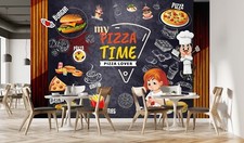 Carta parati pizza time - da, 3d