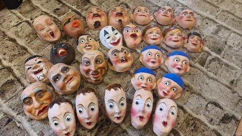 Masques vintage papier - , maché