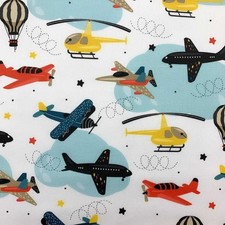 Tessuto Cotone Aeroplani 50 Cm