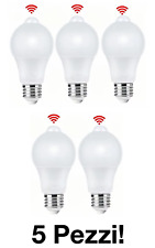 5 PEZZI LAMPADINA LED E27 12W 220V LAMPADA CON SENSORE DI MOVIMENTO PIR