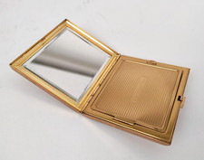 Portacipria vintage'50 Christian Dior specchio borsetta metallo placcato oro-702