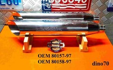 Harley Davidson terminali di scarico originali con logo OEM 80157-97 e 80158-97