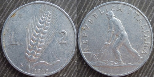 Italy 2 lire 1948 - 2,