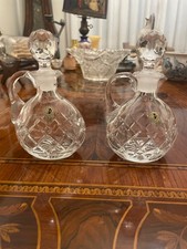 Coppia di ampolline in cristallo al piombo 24% – tagliate a mano, Made in Italy