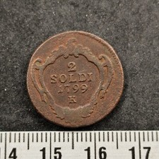 Moneta 2 Soldi 1799 K Italia