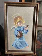 Quadro con Ricamo Mezzo Punto