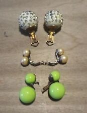 Tre Paia Di Orecchini A Clip Anni 50