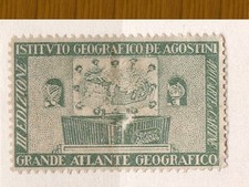 ITALIA  1930 c.ca -ERINNOFILI- Grande Atlante Geografico DeAgostini - nuovo