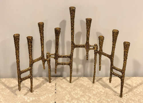 Candelabro menorah brutalista - candelabro,