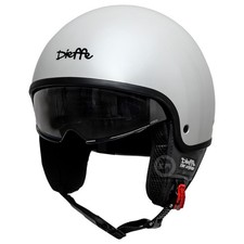 CASCO JET DF2 MOTO SCOOTER BIANCO PERLA OMOLOGATO ECE.2206 CON VISIERA PARASOLE