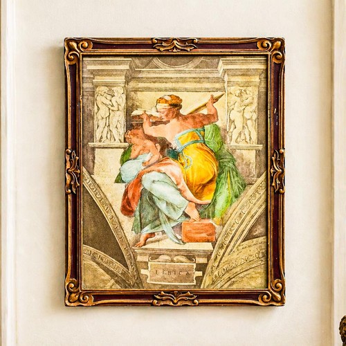 Antica stampa dipinta effetto - antica,