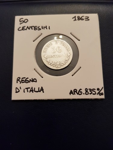 Moneta argento centesimi - moneta, 50