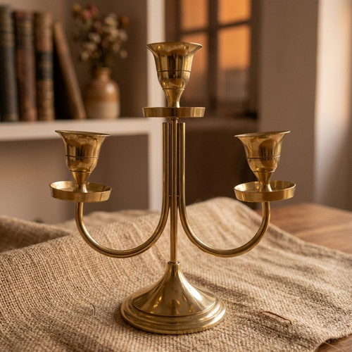 Arm brass candlestick - arm,