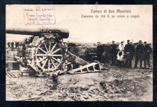 Cartolina Militare Campo San Maurizio Cannone da 149 G su Rotaie Cingolo (AA19)