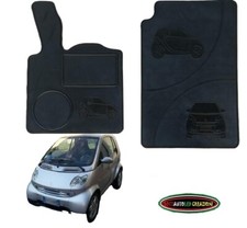 COPPIA TAPPETINI AUTO COMPATIBILI SMART 450 98 04 TAPPETI SAGOMATI IN GOMMA