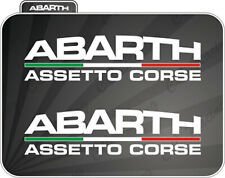 2 Adesivi auto fiat 500 abarth assetto corsa stickers decal tutti i colori 