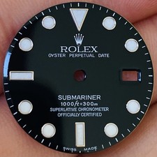 Quadrante Rolex Kermit MK1 per modello data Submariner ref 16610 LV