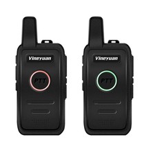 2 pezzi mini walkie talkie portatile Q1 UHF 400-470mhz radio CB prosciutto portatile