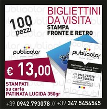 100 BIGLIETTINI  DA VISITA
