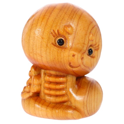 Statua serpente in legno - in,