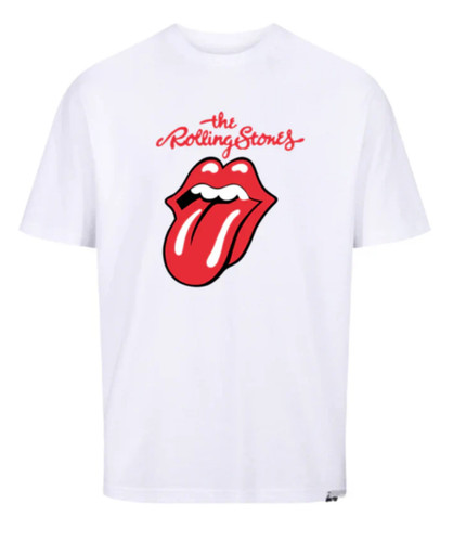Shirt rolling stones - rolling, bianca