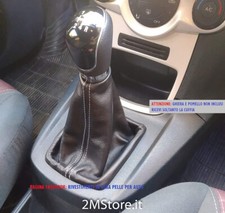 Cuffia leva cambio FORD FIESTA MkVI 6° serie dal 2008 al 2017 in vera pelle NERA