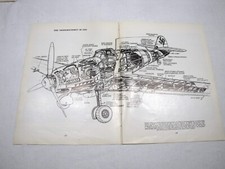 The Messerschmitt Bf 109E 42 x 28 cm disegno dettagliato Clark motore fusoliera
