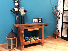 Banco Falegname arredo soggiorno legno massello con morsa 117x57h83cm SU MISURA